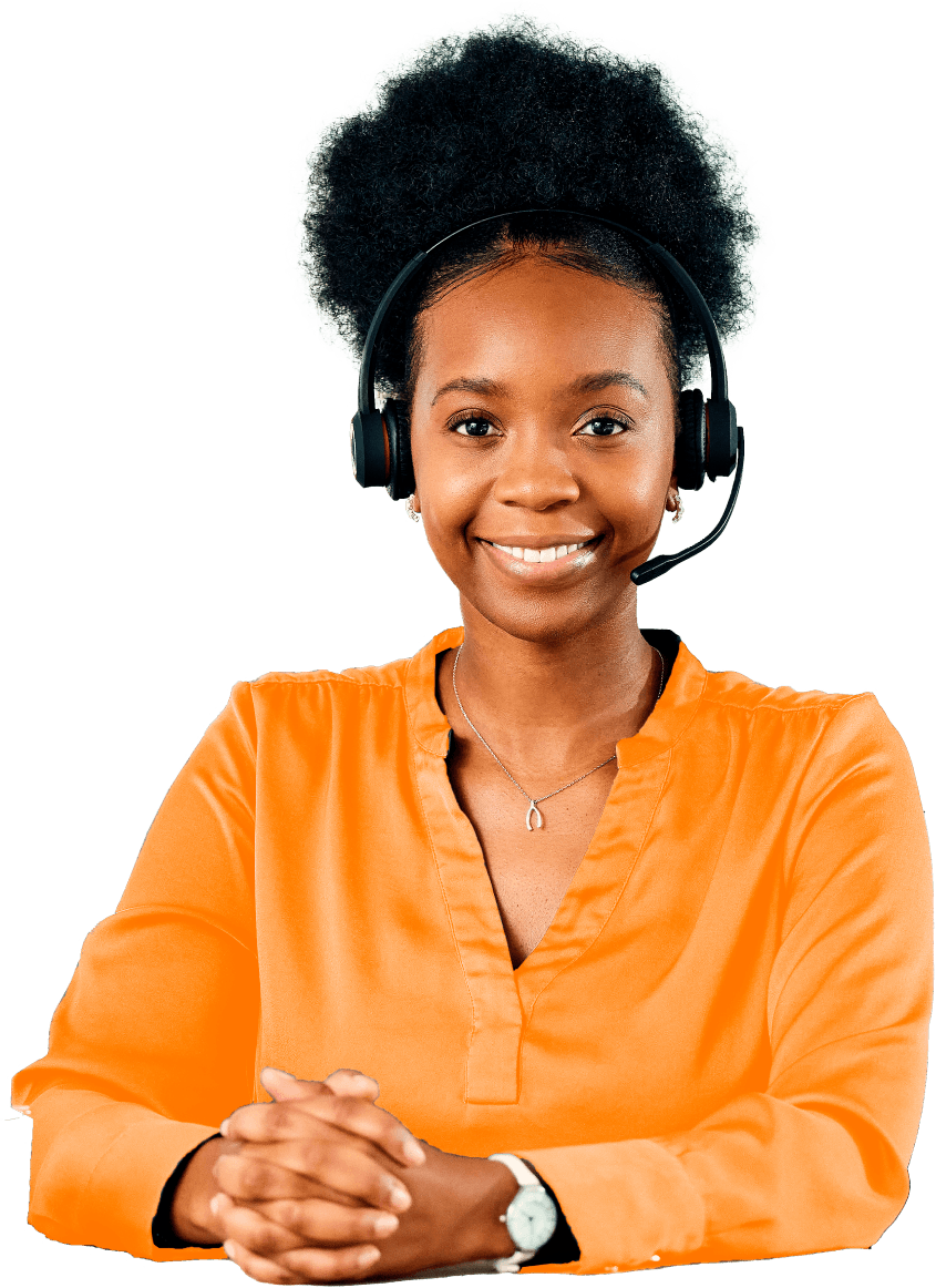 Girl with headset